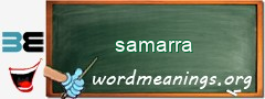 WordMeaning blackboard for samarra